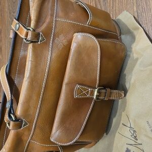 PATRICIA NASH LEATHER HERITAGE BOLSENA SATCHEL AND DUST BAG.. #6591